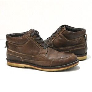 Sanita 461981 Chukka Boots Mens Size 41 Brown Leather Lace Up Mid Top Casual